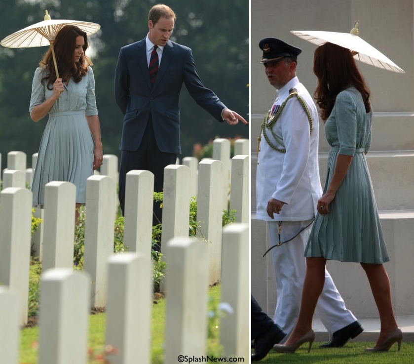 Kate Tour Kranji War Memorial Singapore Aqua Jenny Packham Splash & FB Friends Sarah & Phil