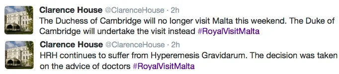 Clarence House Twitter Feed