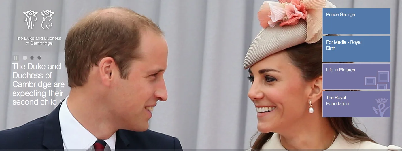 The Duke & Duchess of Cambridge Website