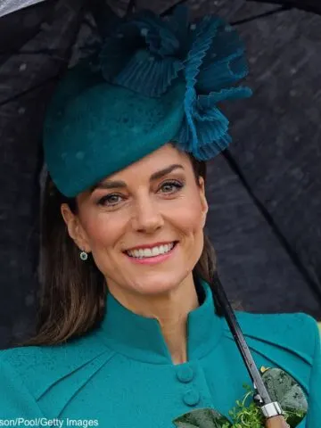 It’s Catherine Walker for St. Patrick’s Day with the Irish Guards