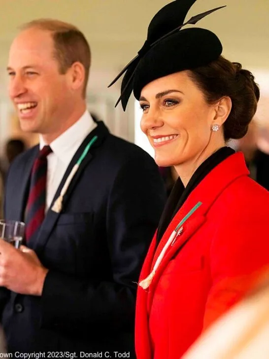 It’s Red Alexander McQueen for St. David’s Day with the Welsh Guards