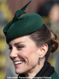 The Princess in Green McQueen for St. Patrick&rsquo;s Day with the Irish Guards