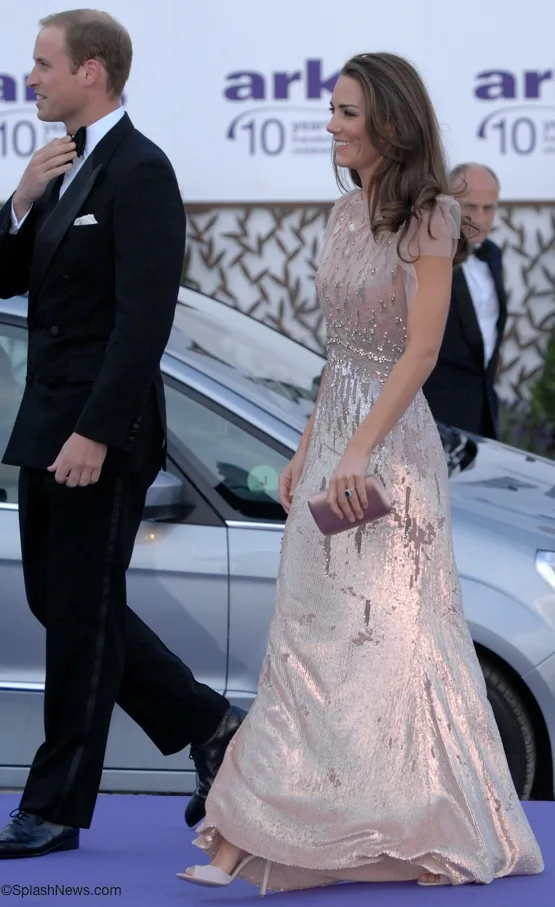 Kate Middleton Ark Gala Blush Jenny Packham Gown