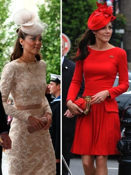 Kate Duchess of Cambridge recycles Diamond Jubilee lace dress for