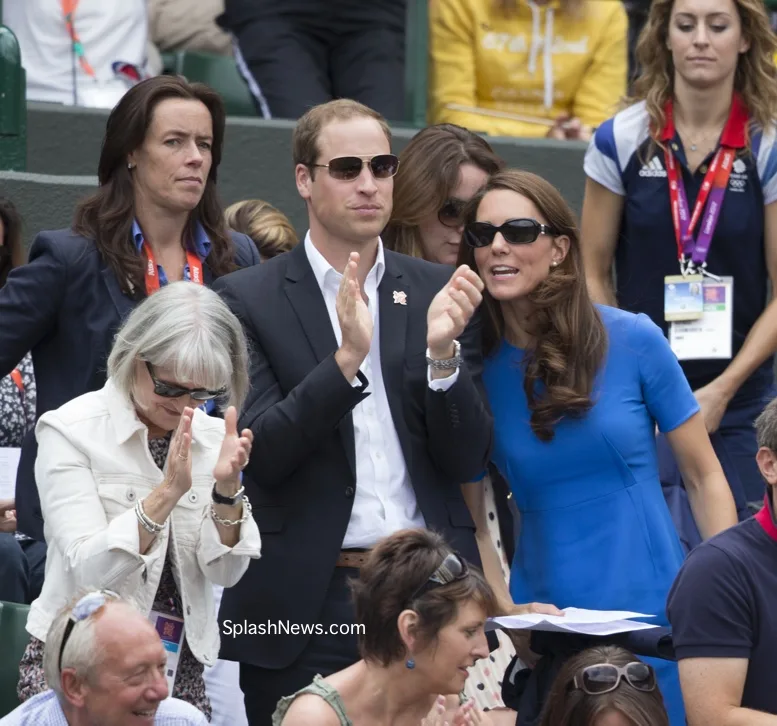 Prince William Catherine Kate Middleton watch Andy Murray Olympics games