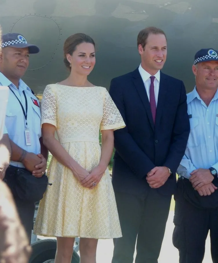 Kate Is Light and Lacy in Yellow Again as Couple Says Goodbye to Solomon  Islands – What Kate Wore