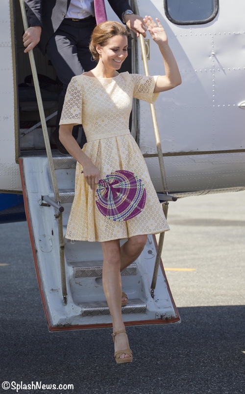 Kate Is Light and Lacy in Yellow Again as Couple Says Goodbye to Solomon  Islands – What Kate Wore