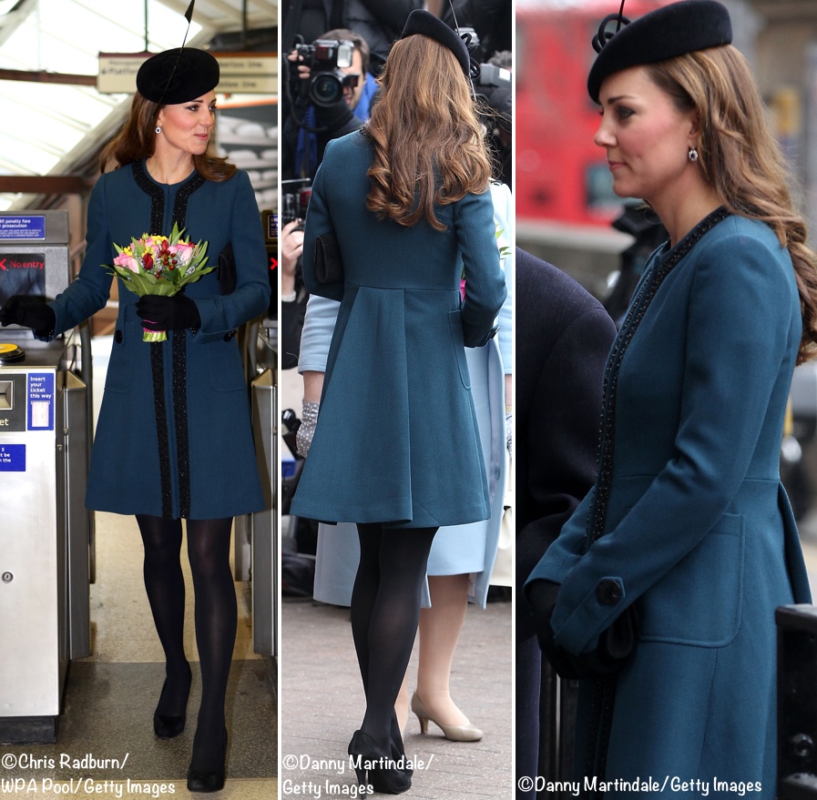 It's Birger & 'Baby on Board' for Underground Visit With Queen & Philip – What Kate Wore