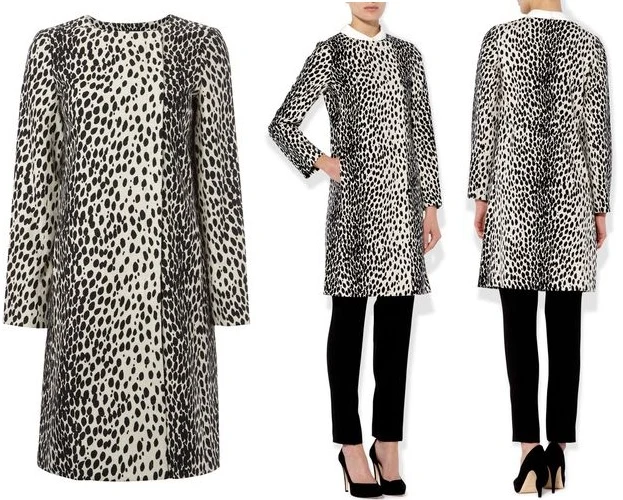 Hobbs 'Dalmatian Print Mac' coat 