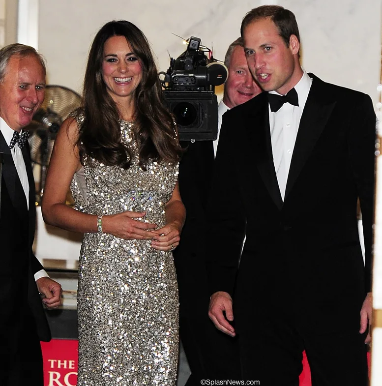 Kate Middleton Tusk Awards Jenny Packham shimmering gown