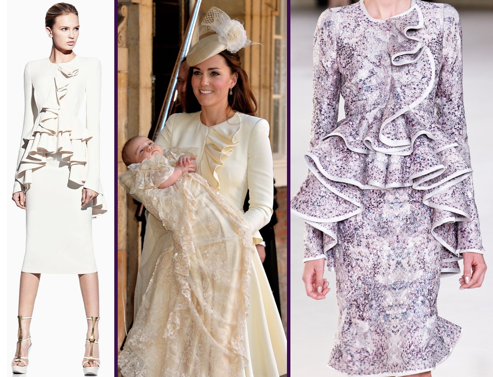 Duchess Cambridge Kate Middleton McQueen Christening Prince George
