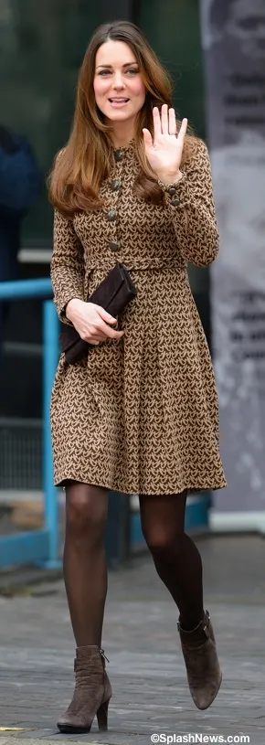 Kate Brings Back Orla Kiely Dress for Only Connect Visit, Updates to ...