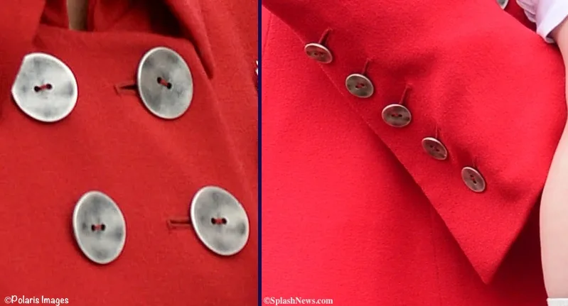 Kate Middleton Red Catherine Walker Coat Closeups Details New Zealand