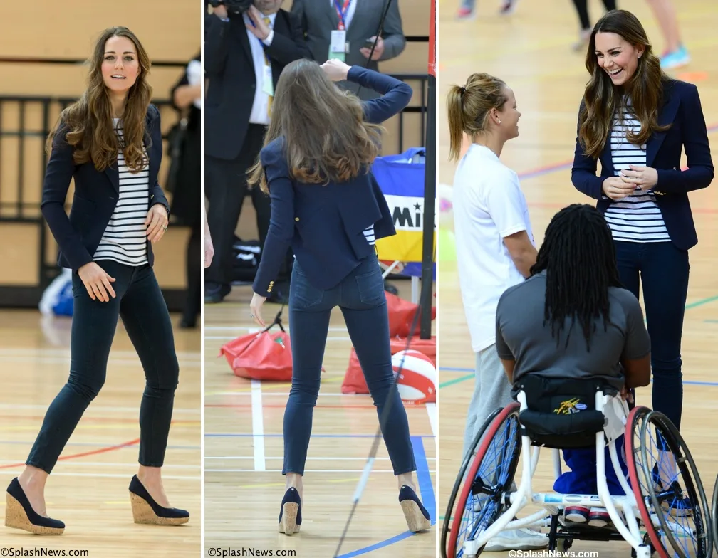 Kate Middleton Plays Volleyball Heels Wedges Corkswoon
