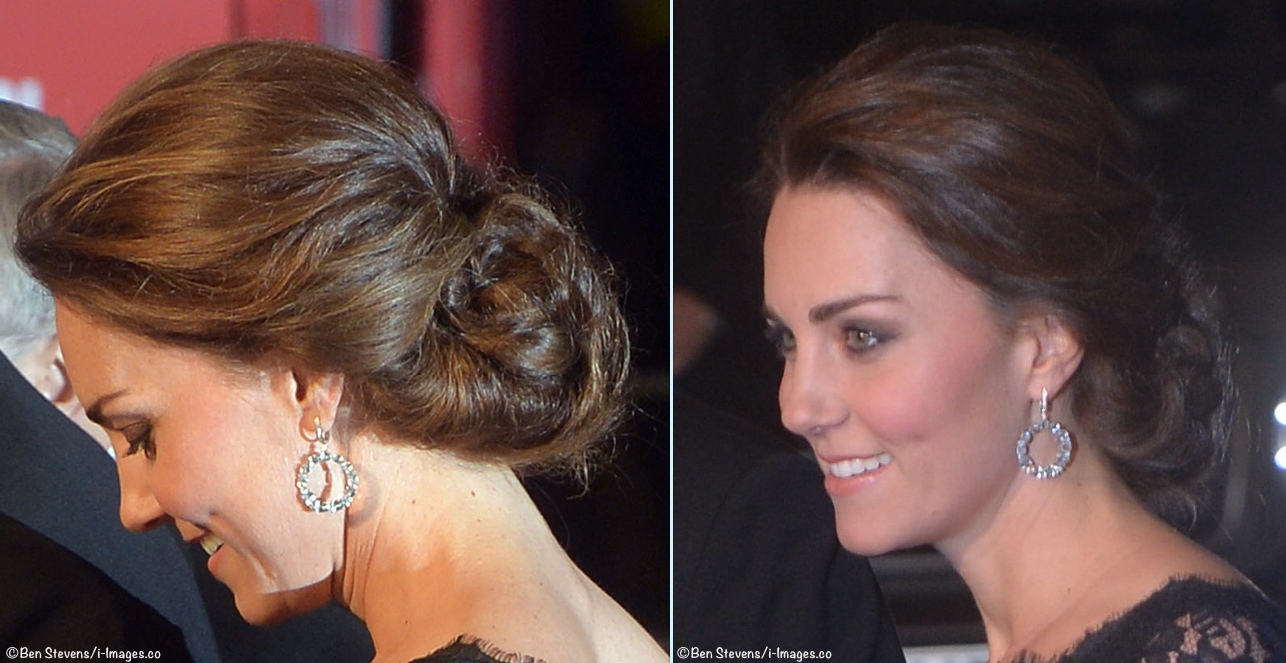 Kate Middleton updo royal variety duchess catherine