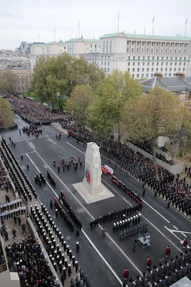Remembrance Sunday 2014 at Cenotaph Her Majesty's Armed Forces Facebook High Shot