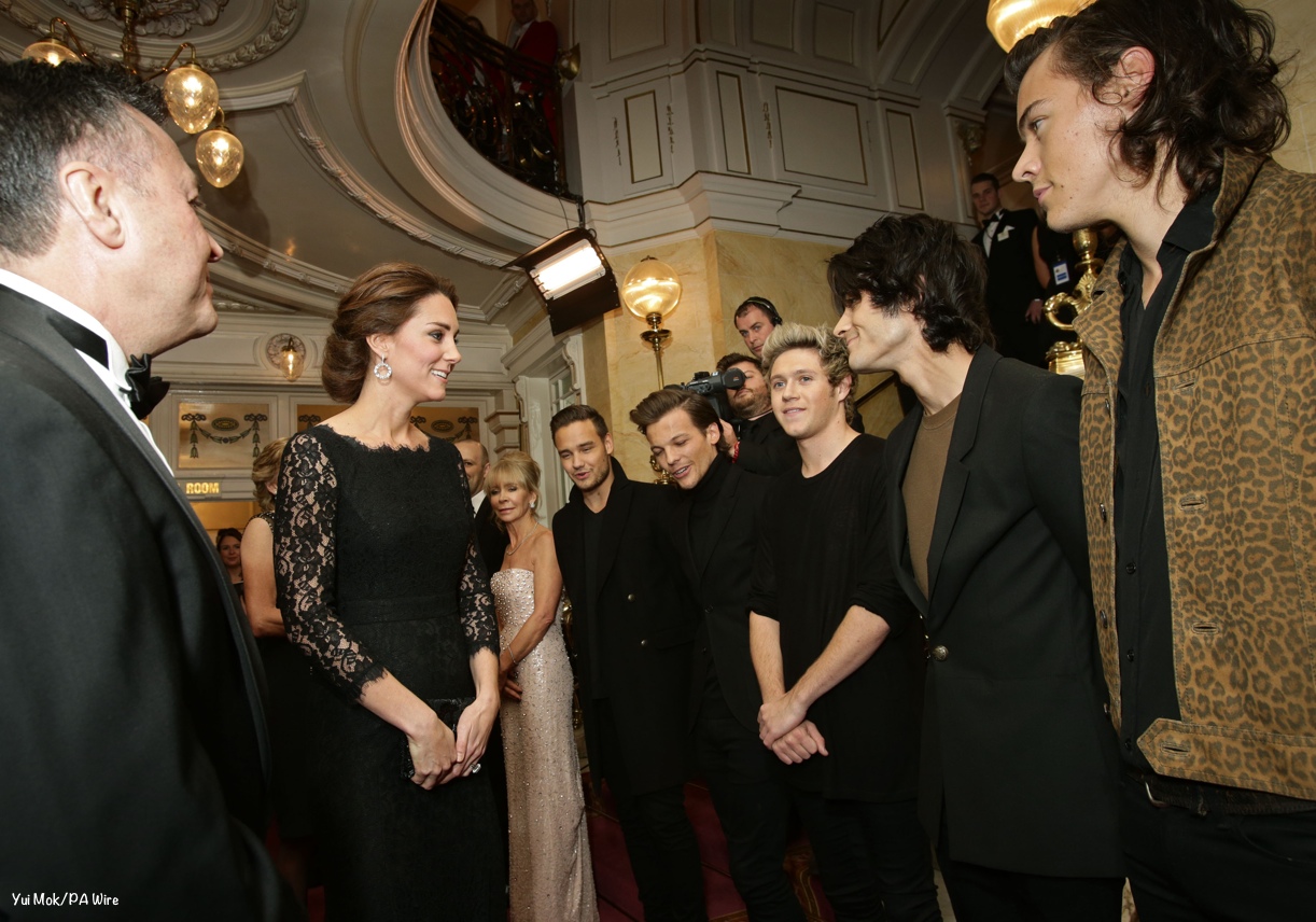 Kate Middleton Royal Variety 2014 Black Lace Zarita DVF Diane von Furstenberg