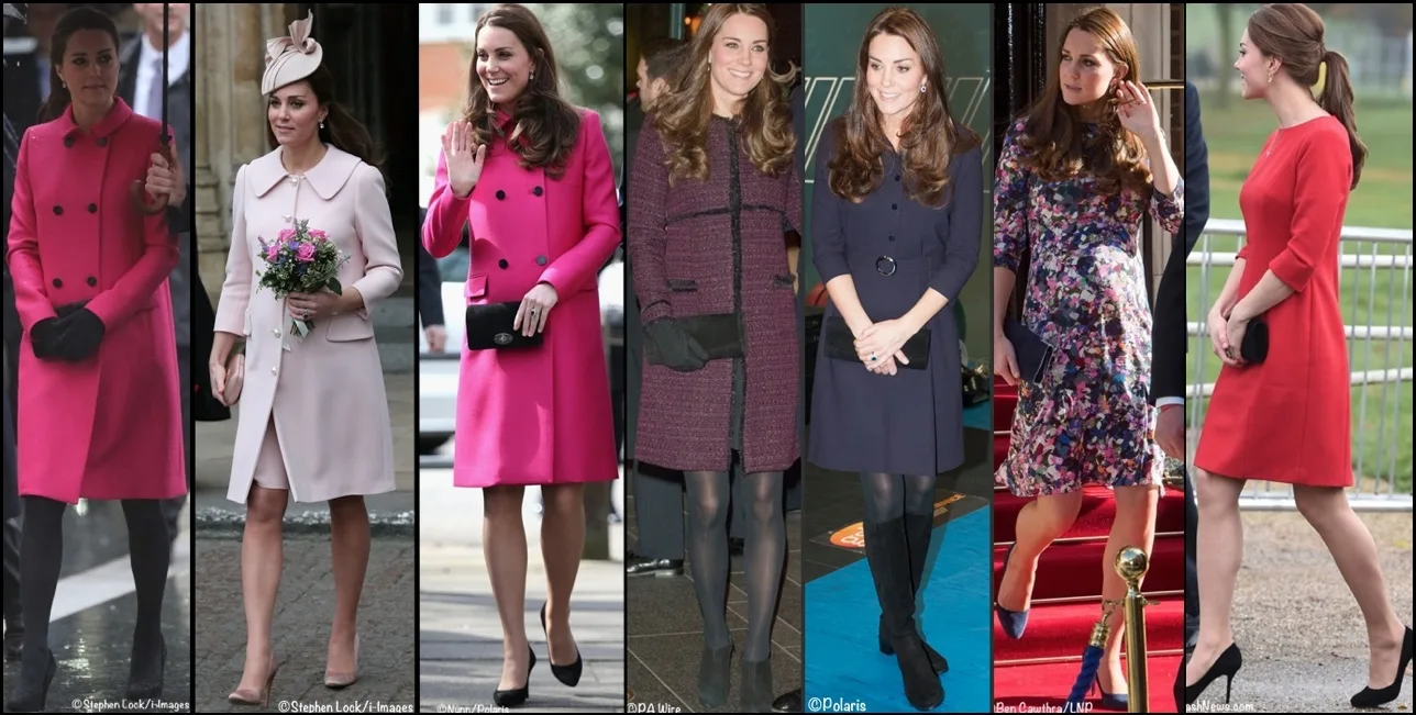 Kate Pregnancy Maternity Wardrobe Wrapup Pinks and Wine