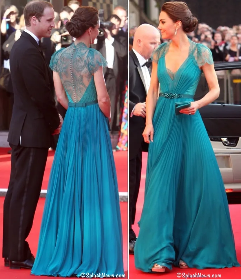 Kate teal Jenny packham Evening Gown
