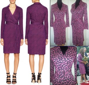 Diane von furstenberg purple dress sale