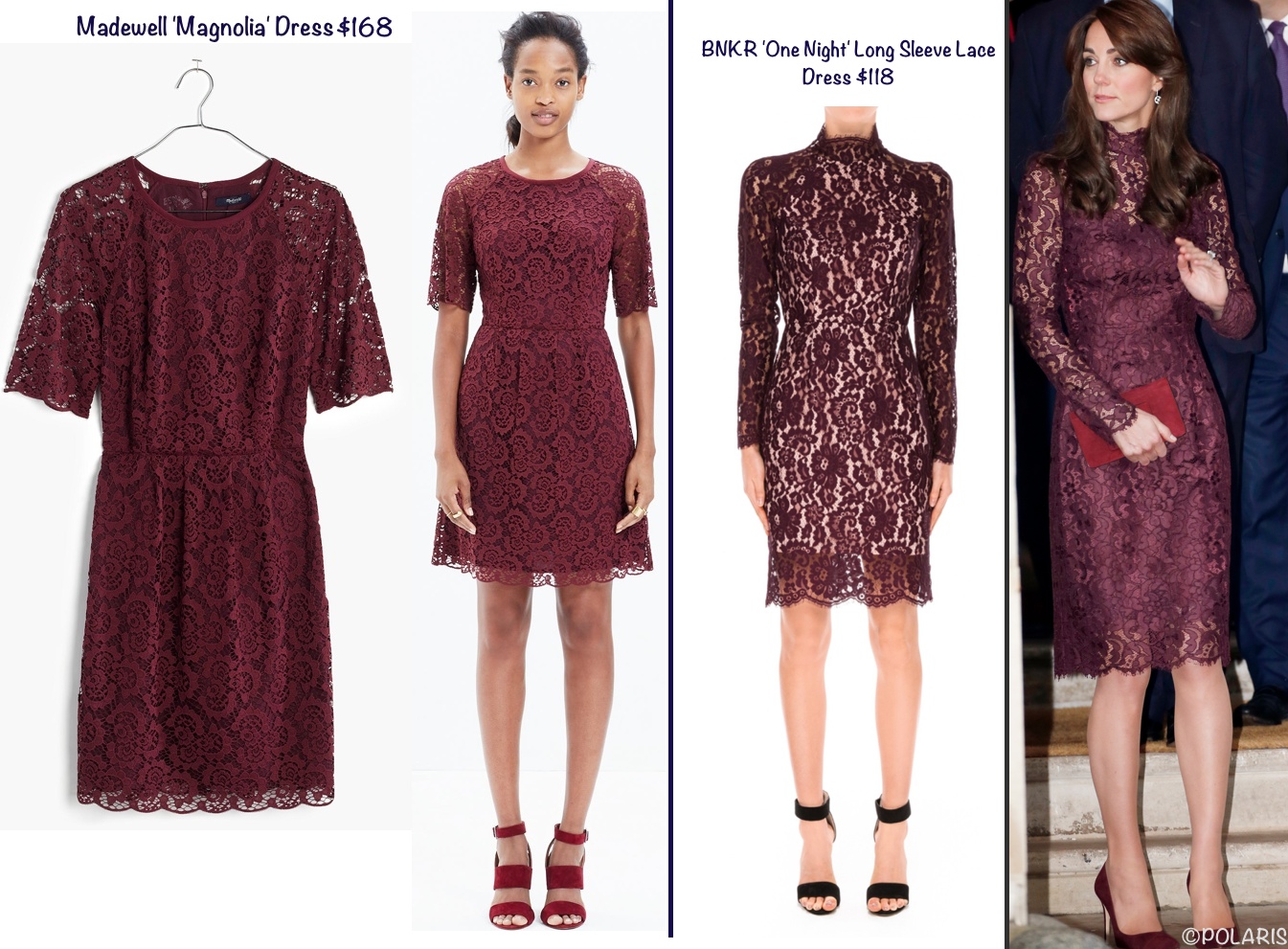 Kate D G Lace Dress RepliKates Madewell Magnolia and BNKR One Night as of Oct 21 2015 What Kate Wore