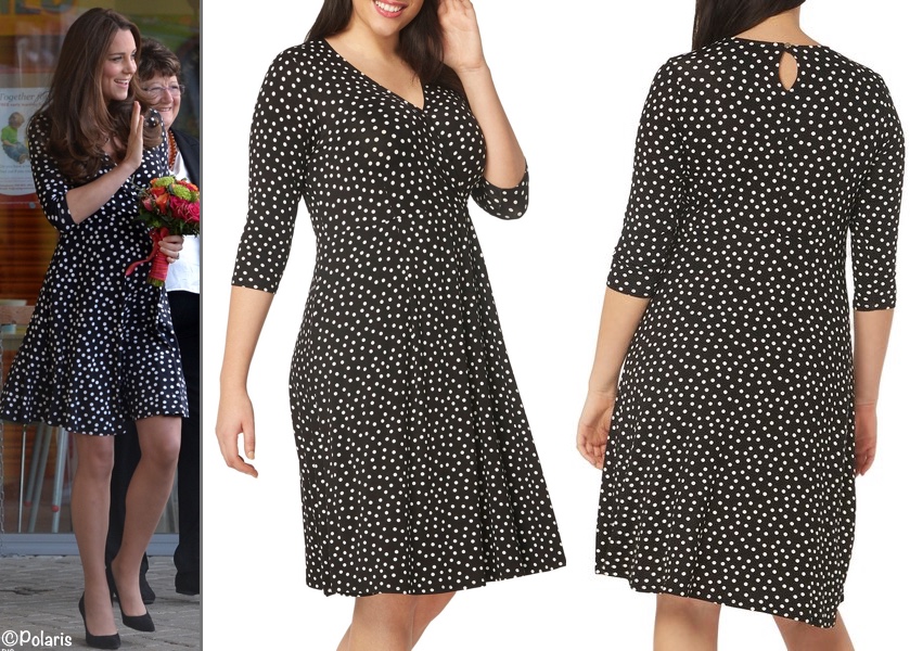 RepliKate for ASOS Black White Polka Dot Maternity Dress May 2 2017