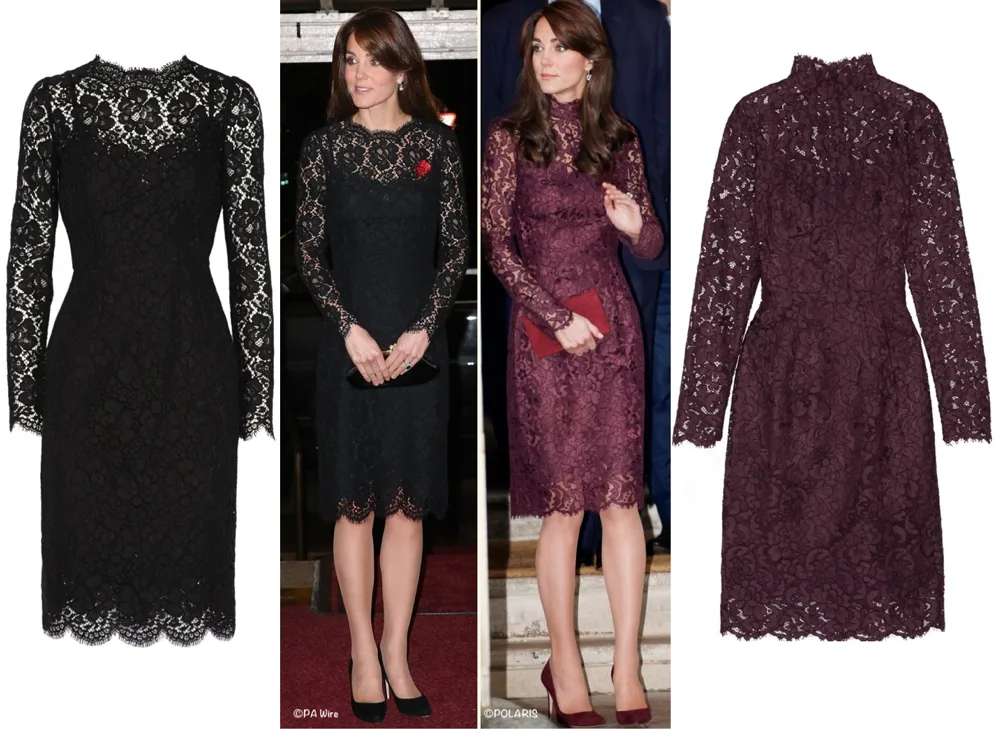 Kate D&G Dolce Lace Dtresses Black and Aubergine Side by Side PA Wire Polaris
