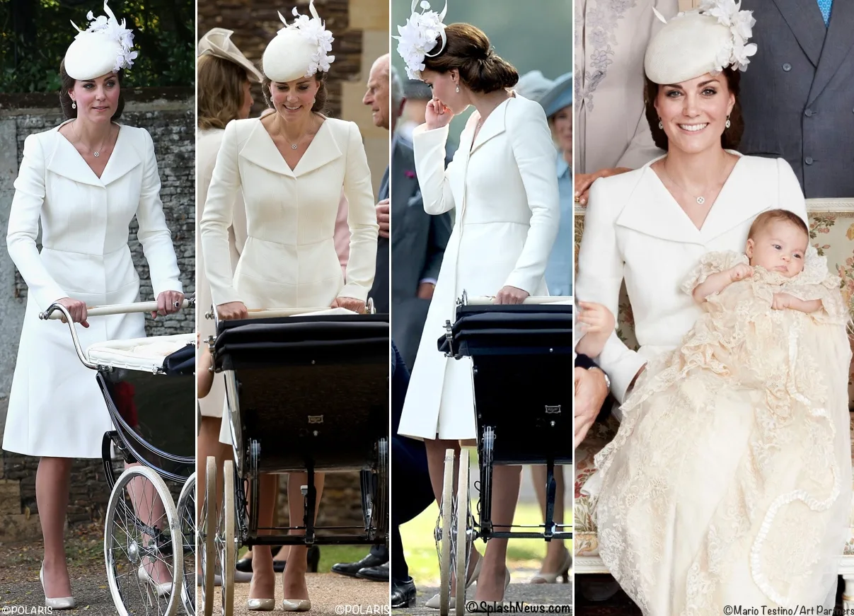 Kate Middleton McQueen Princess Charlotte Christening July 2015
