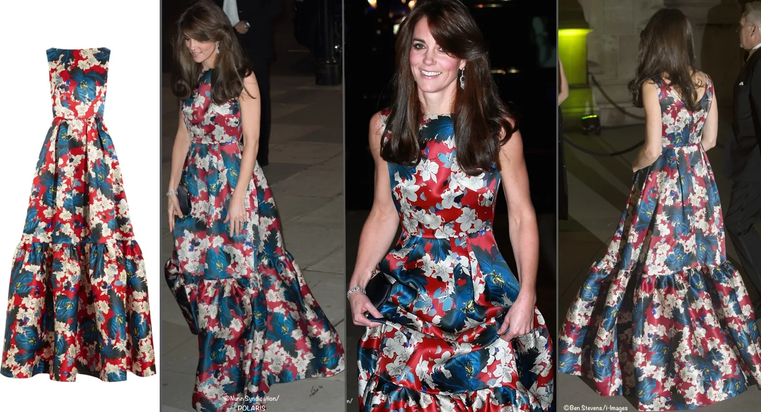 Kate Erdem Alouette Tiered Floral Gown October 27 2015 Montage