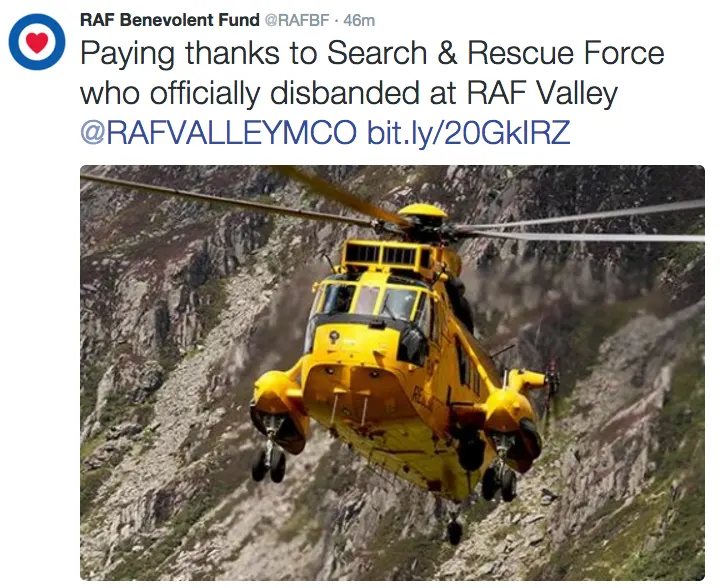 RAF Benevolent Fund Twitter