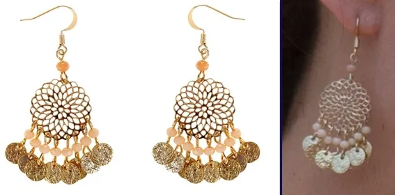 Kate Accessorize Earrings Filigree Bead Short Drop Earrings India Tour Day 4 April 13 2016 Kaziranga