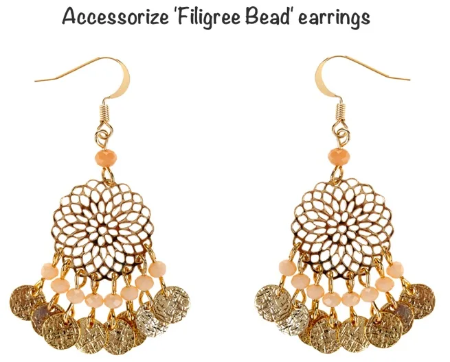 Kate Filigree Bead Accessorize Earrings India copy