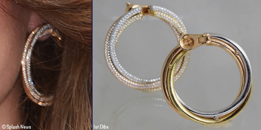 cartier diamond earrings hoops