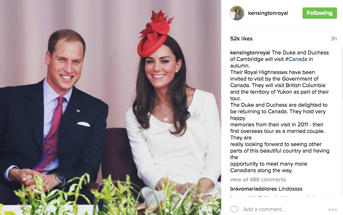 Kensington Palace Instagram