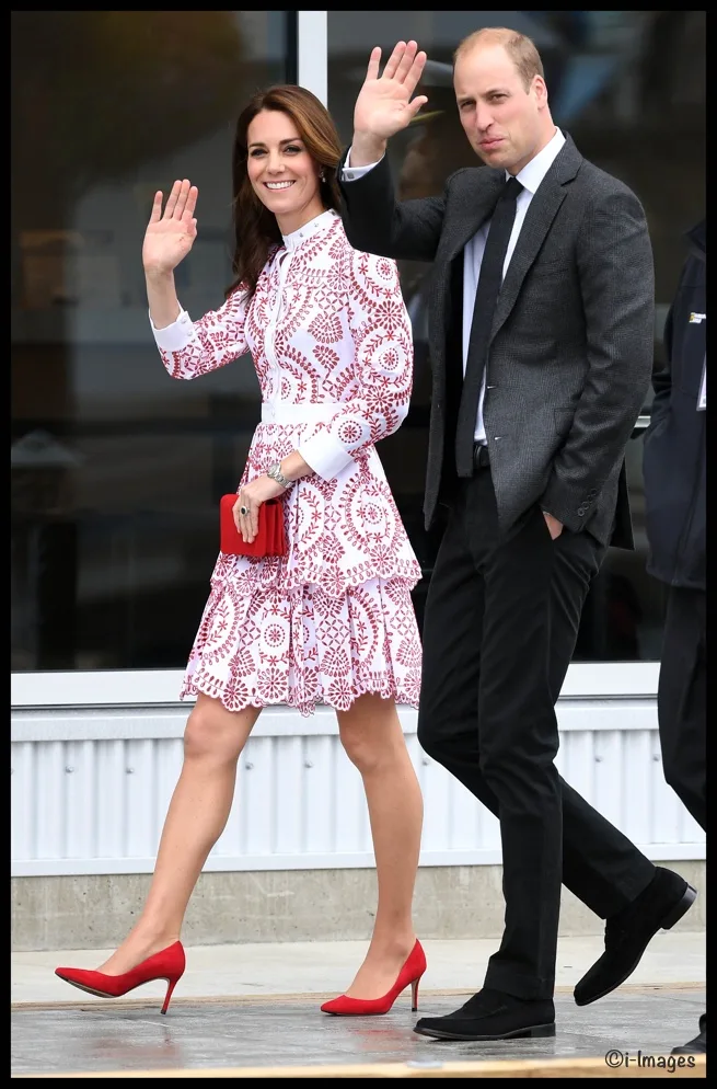 Kate red white mcQueen Dress Vancouver
