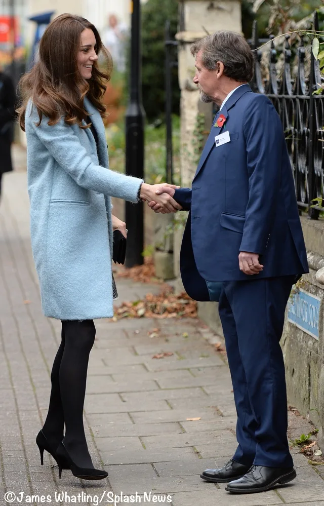 Kate Middleton's Baby-Blue Coat and Matching Turtleneck