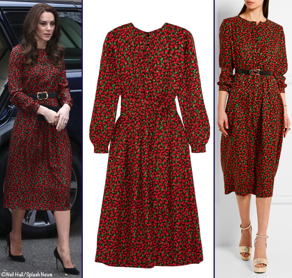Kate Middleton Duchess Cambridge Heads Together Vanessa Seward Holly print dress