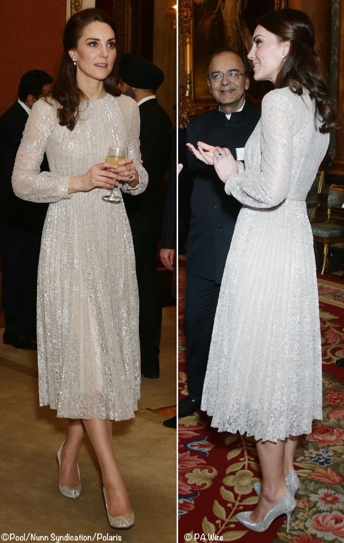 The Duchess Shines in Shimmering Erdem Dress at Palace Reception – What ...