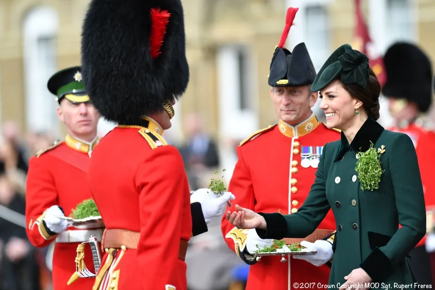 Kate Middleton Irish Guards St Patrick's Day 2017