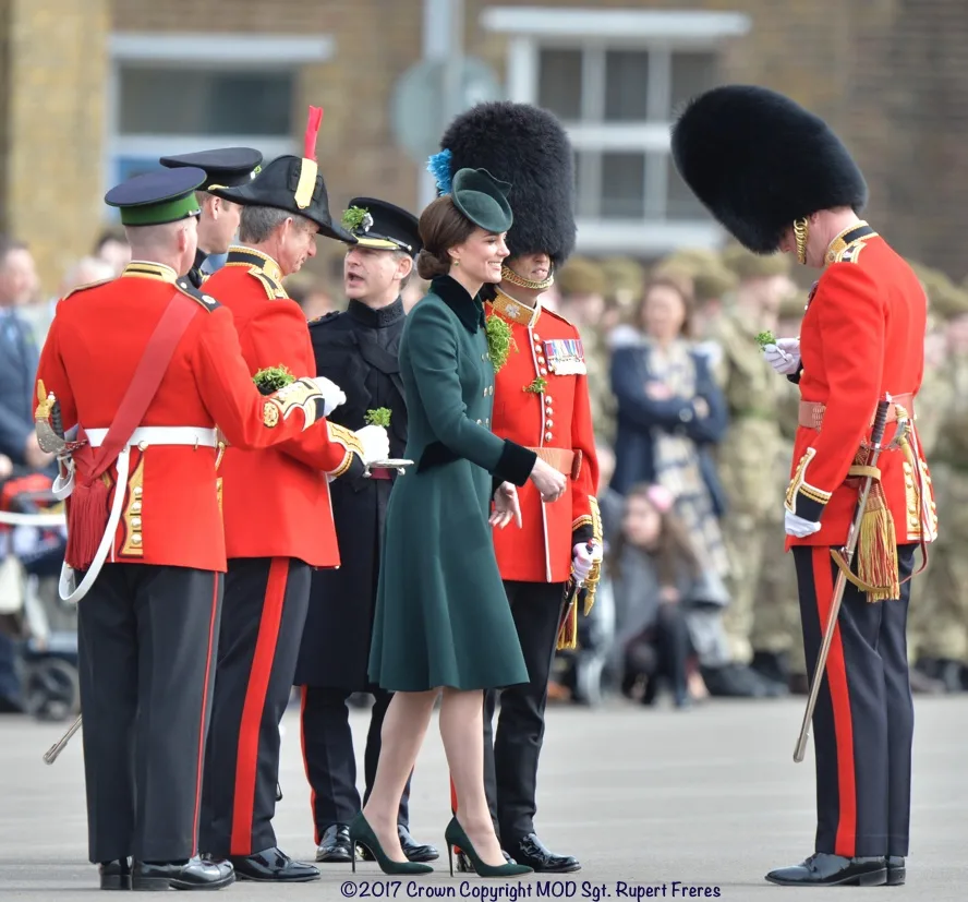 Duchess Cambridge shamrocks St Patrick's Day 2017