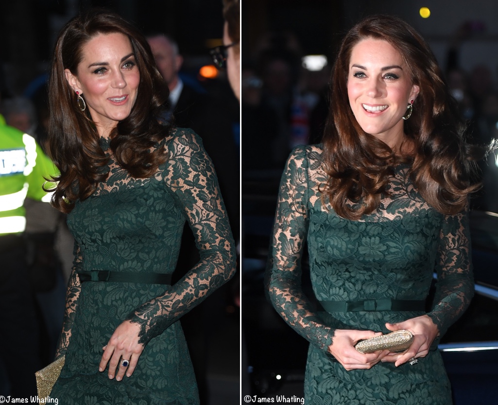 A New Lace Gown for the Duchess at Portrait Gallery Gala – What Kate Wore