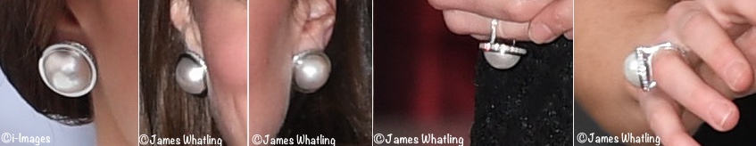Kate Paris British Embassy Reception Black McQueen Balenciaga Pearl Earrings Possibly Cocktail Ring James What March 17 2017