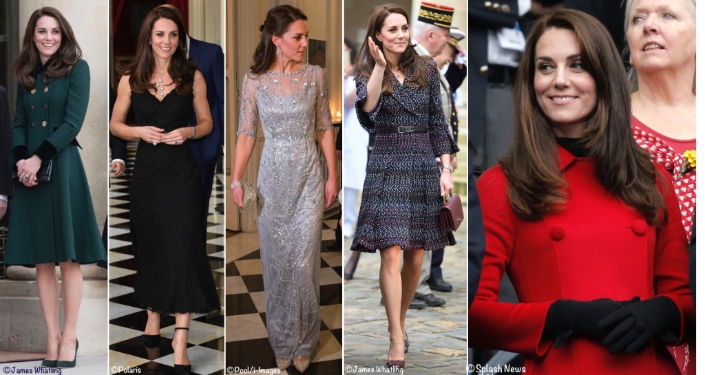 Kate Middleton Duchess Kate Paris France Wardrobe Style