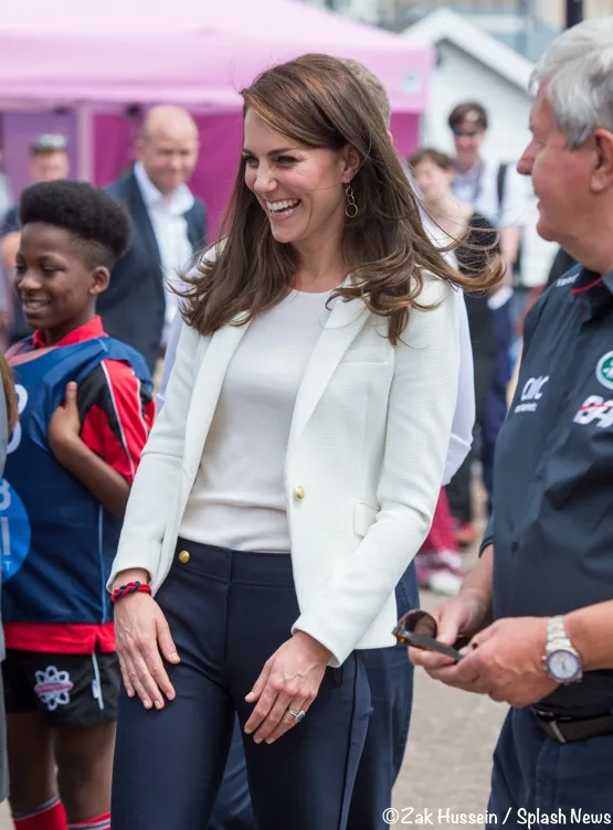 Kate Middleton Duchess Cambridge white Zara blazer J Crew Sailor pants