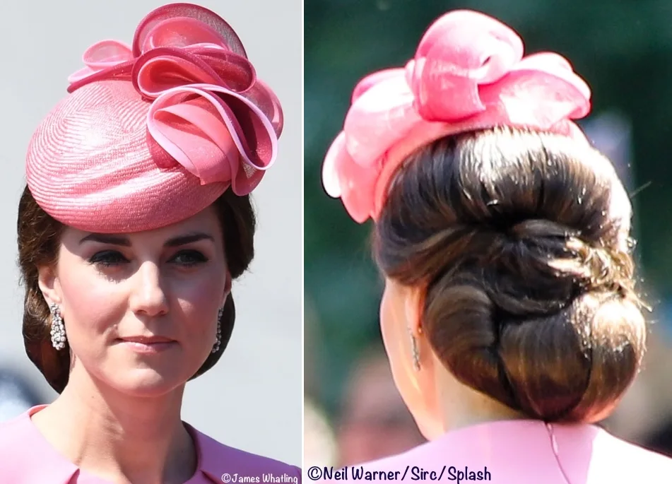 Kate Middleton Duchess Cambridge Trooping Colour Pink Hat