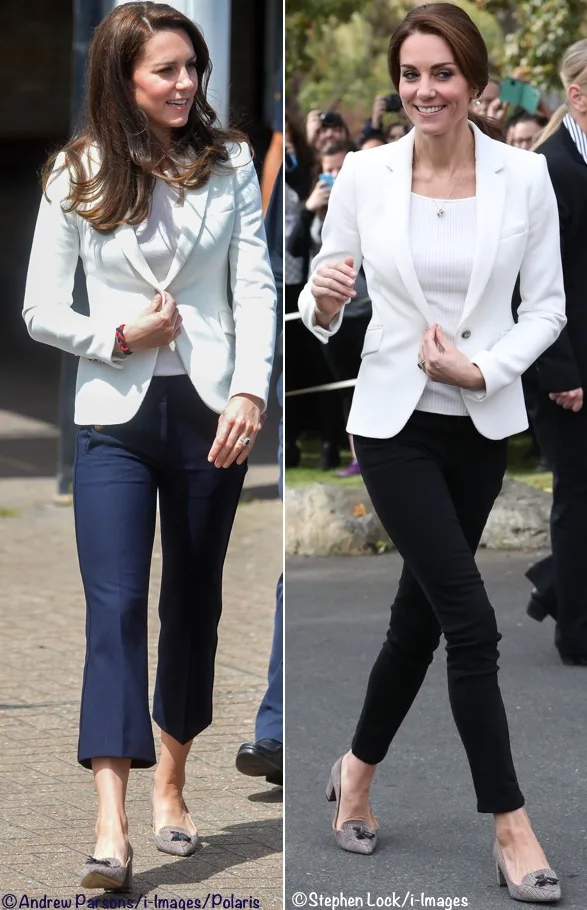 Kate Middleton Duchess Cambridge white Zara blazer J Crew Sailor pants Avery Tweed 