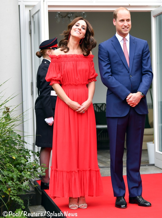 Kate Middleton Berlin Red McQueen Dress 