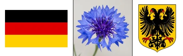 Germany Flag National Flower Coneflower Coat Arms Emblem