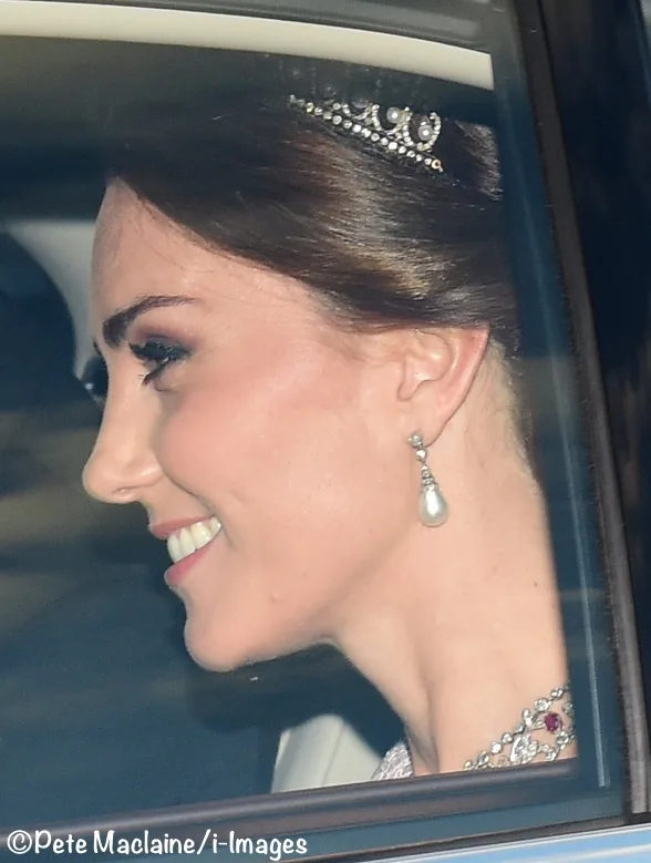 Kate Middleton Wears First Tiara as Princess of Wales at State Banquet