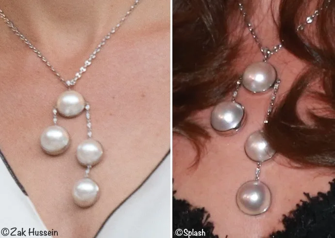 Duchess Cambridge Kate Middleton Poland Faux Pearl Necklace Pictures